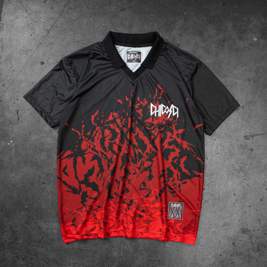 CHICOSCI JERSEY COLLAR RED